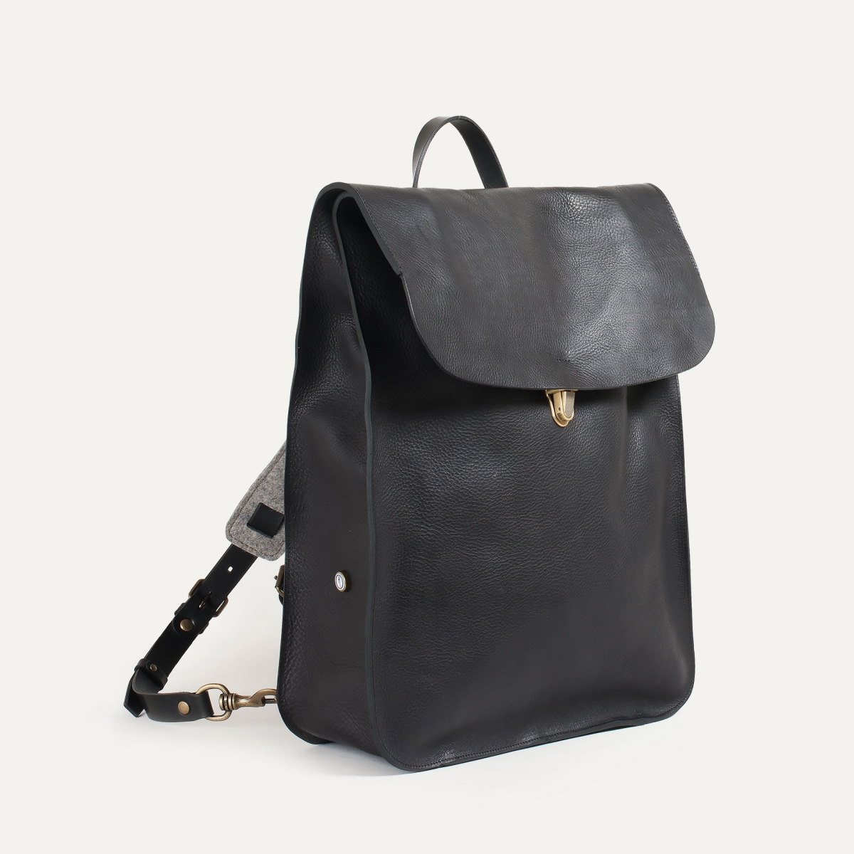 Arlo leather backpack - Black - Vintage Rucksack, laptop backpack ...
