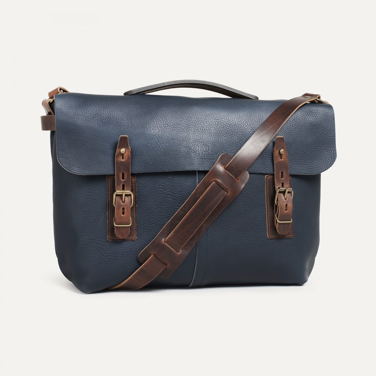 Lucien Satchel bag - Navy Blue- Men's bag - Leather satchel bag - Made ...