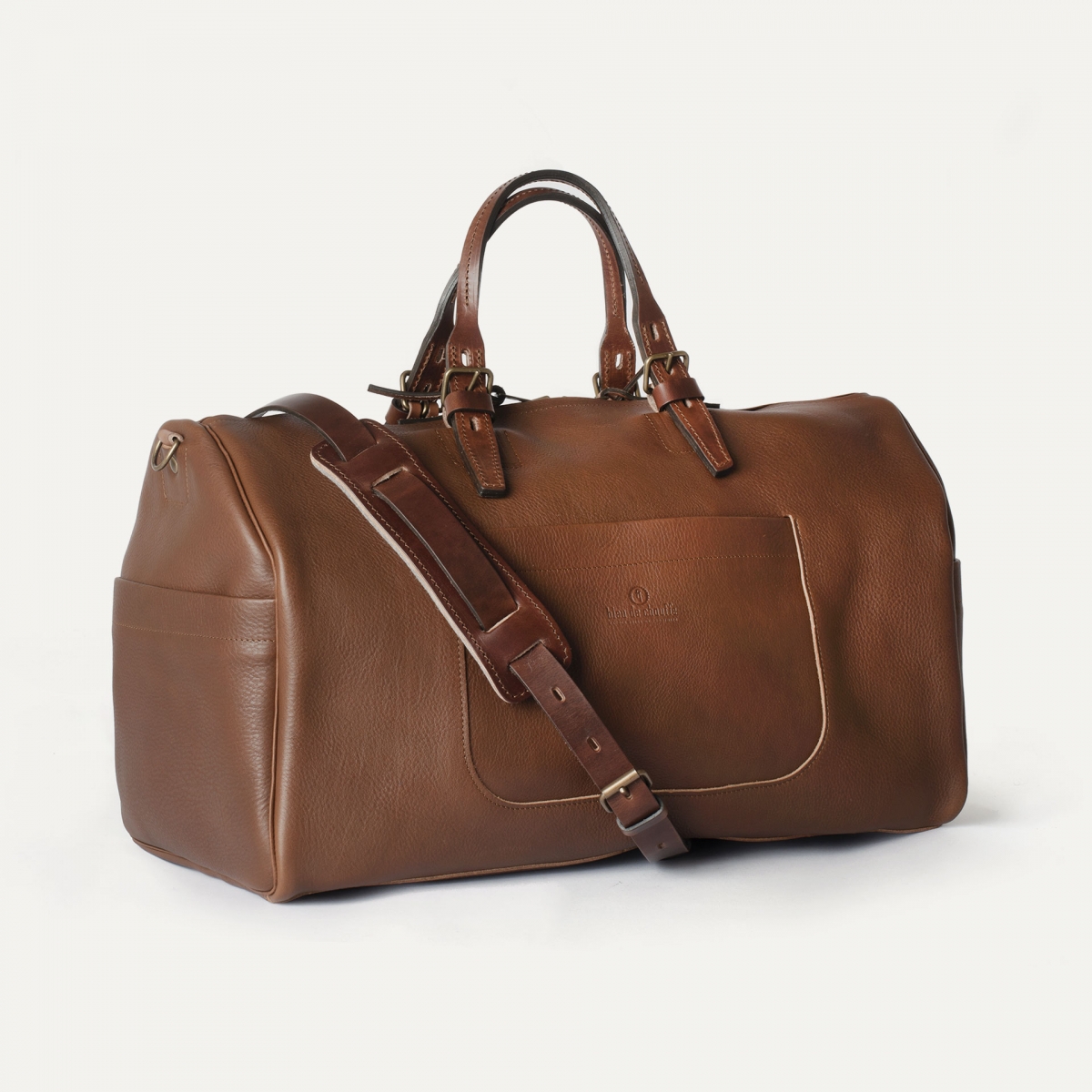 Leather Duffle Bag HOBO - Brown I Travel bag for Men I Made in France