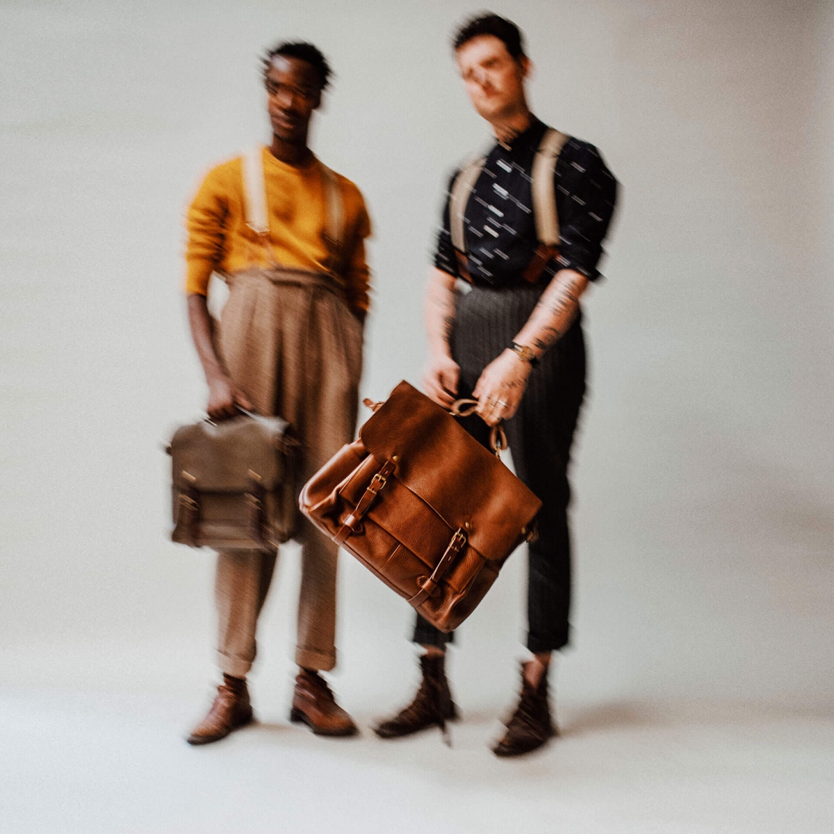 BLEU DE CHAUFFE Full-Grain Leather Weekend Bag for Men
