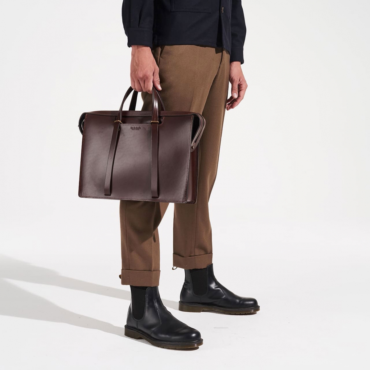 Men's Leather Briefcase I Leather Laptop bag for Men I Made in France