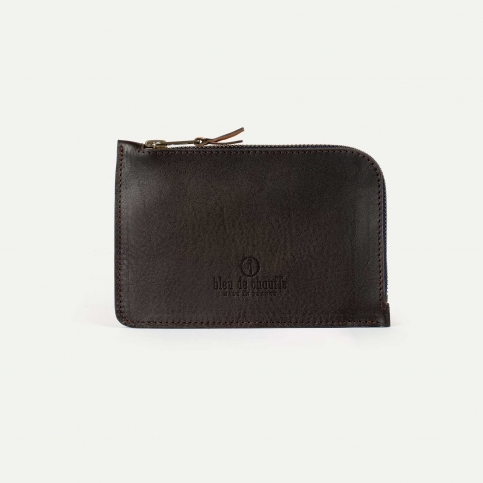 AS small zipped wallet  Bleu de Chauffe — Calame Palma