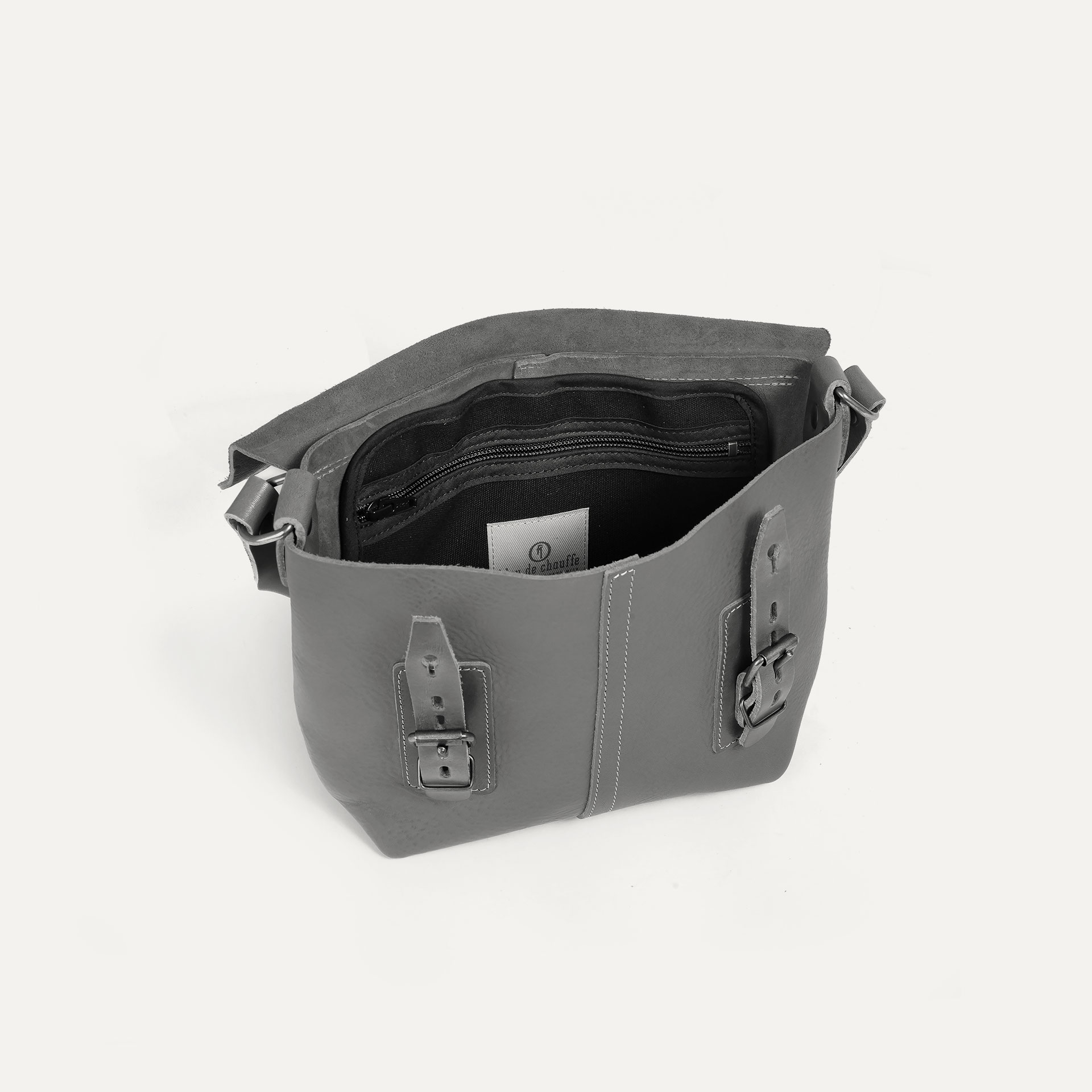 Louis Satchel bag - Black - Messenger, Laptop bag, Crossbody bag - Made in  France