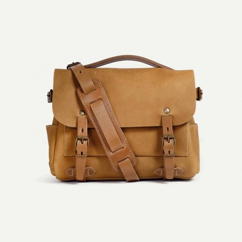 Postman bag Éclair S - Coffee / Waxed Leather - Messenger bag 