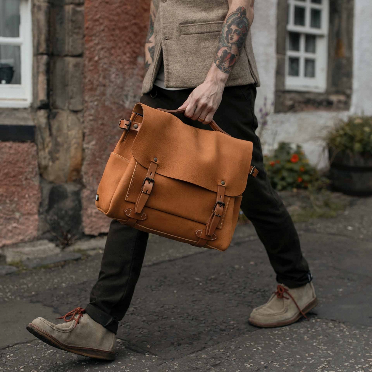 Buy Canvas Men's Shoulder Messenger Bag Trendy Leisure Postman Men Bag  Coffee at Amazon.in