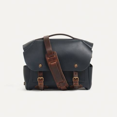 Leather backpack, shoulder bag, camera bag - Made in France - Men