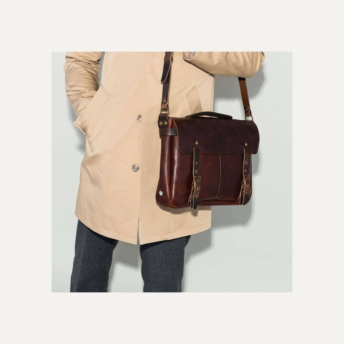 Justin Plumber bag I Leather satchel bag for Men | Bleu de chauffe
