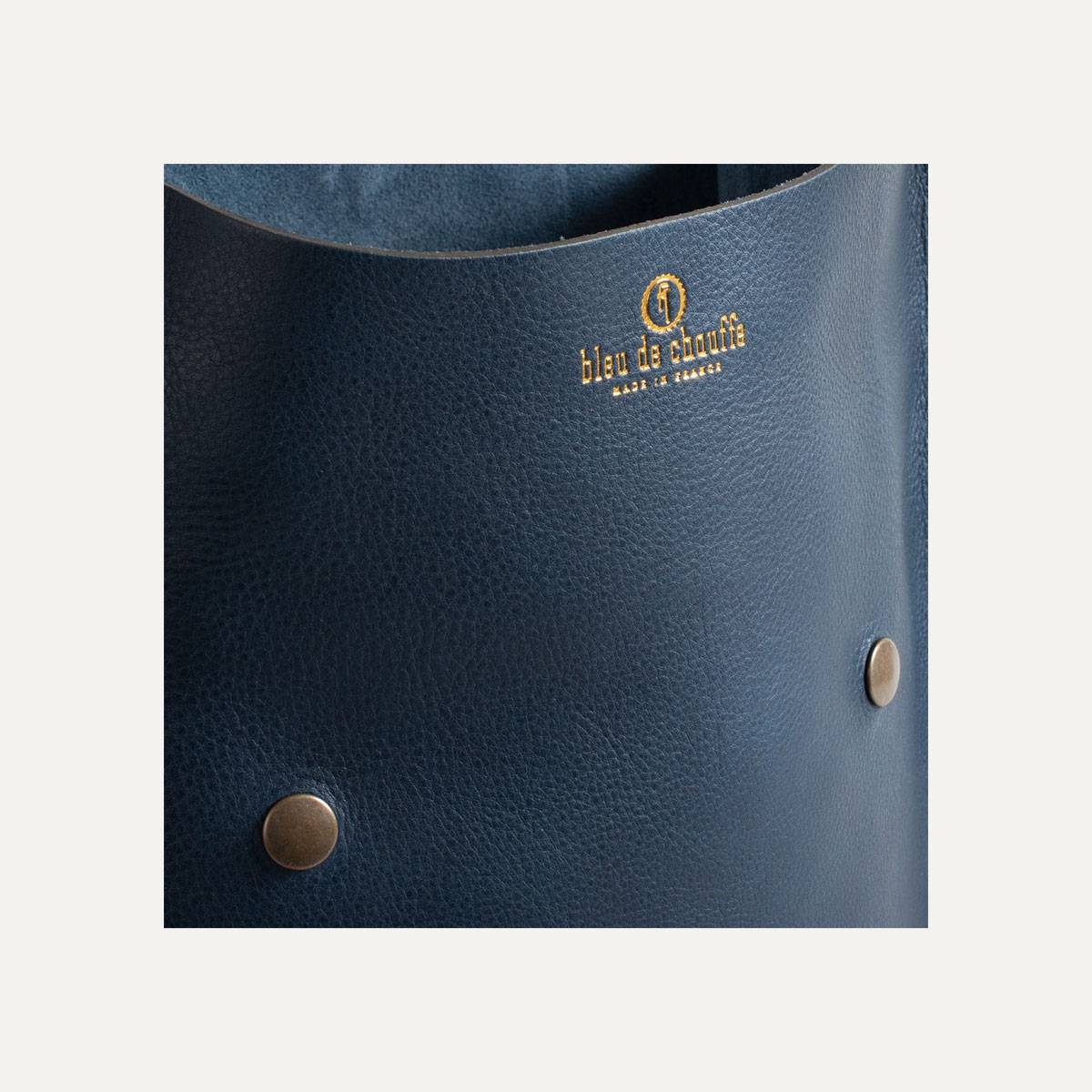 Bleu de Chauffe - after Arlo Khaki green leather backpack _ - Shop