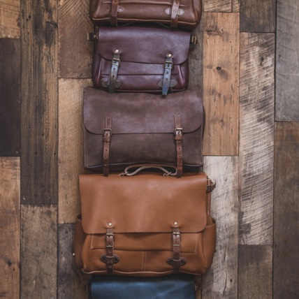 Bleu de Chauffe Leather Postman Bag 2 ways 2 In 1 Laptop backpack